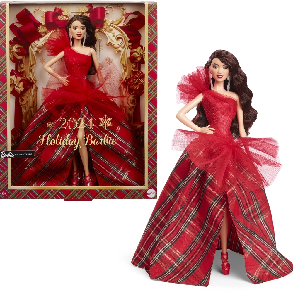 2024 Holiday Barbie dark hair Tereza